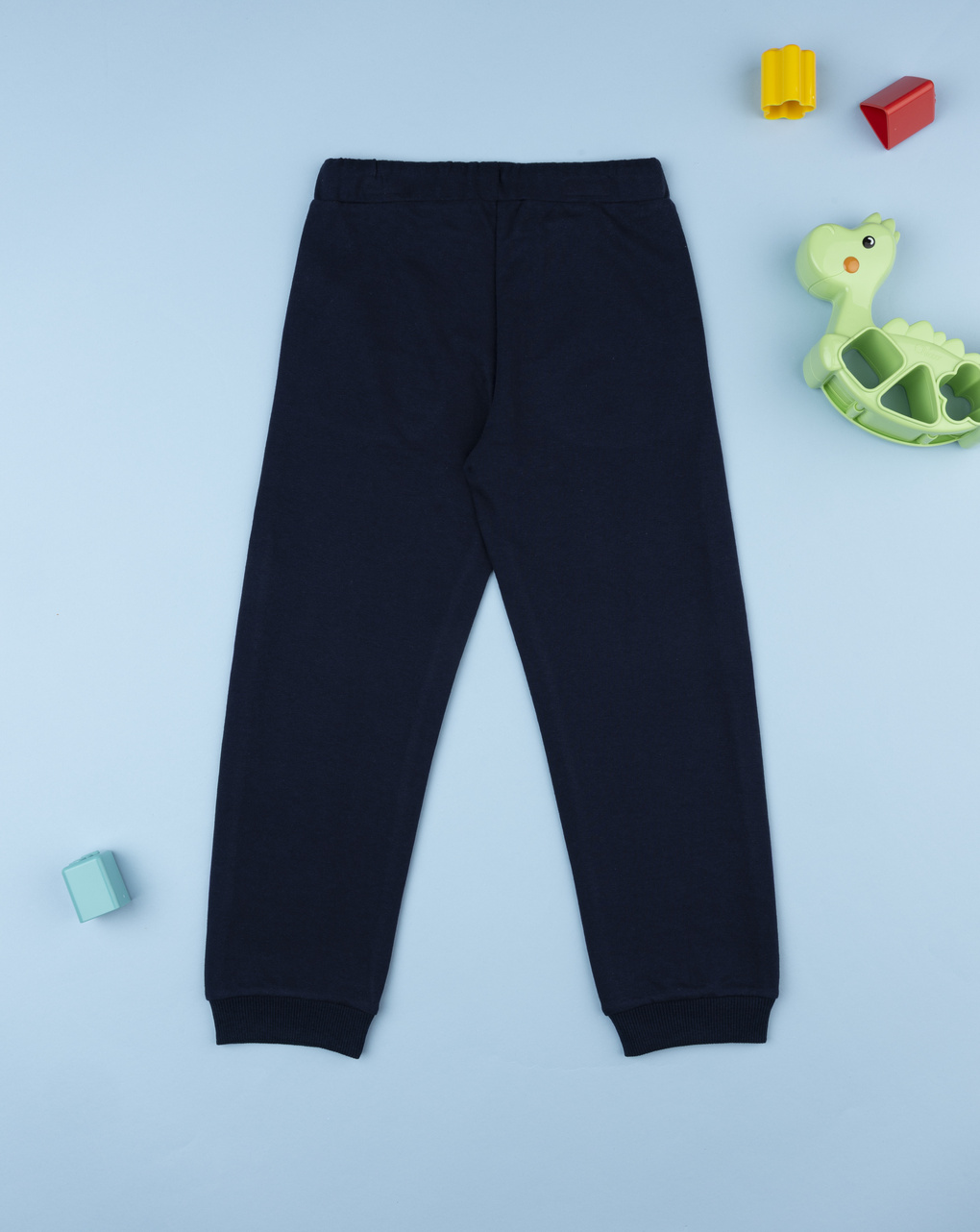Pantalone bambino blu stampa in rilievo