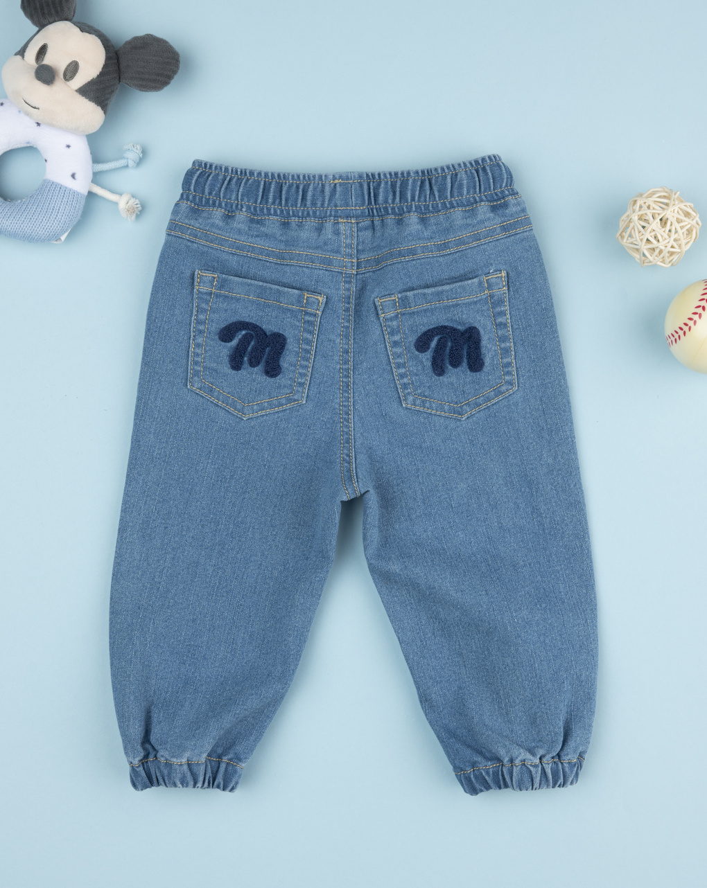 Pantaloni denim bimbo disney topolino