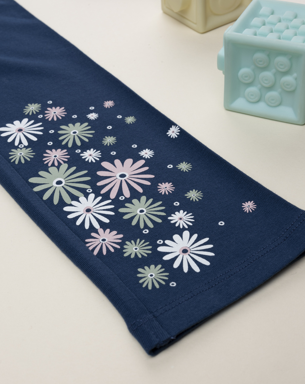 Legging bimba blu fiori