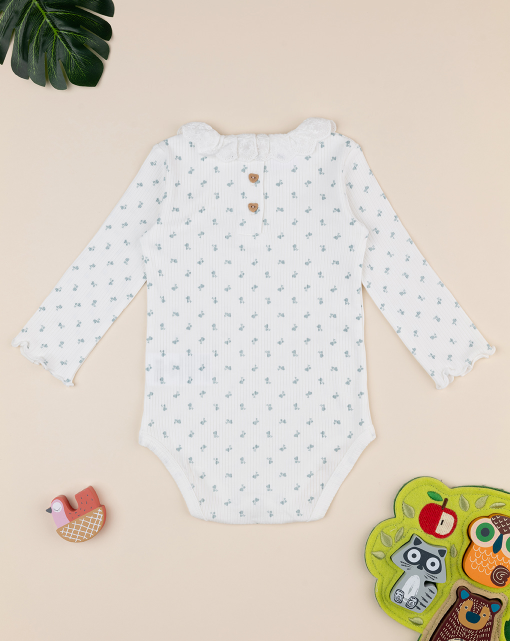 Body bimba bianco stampato