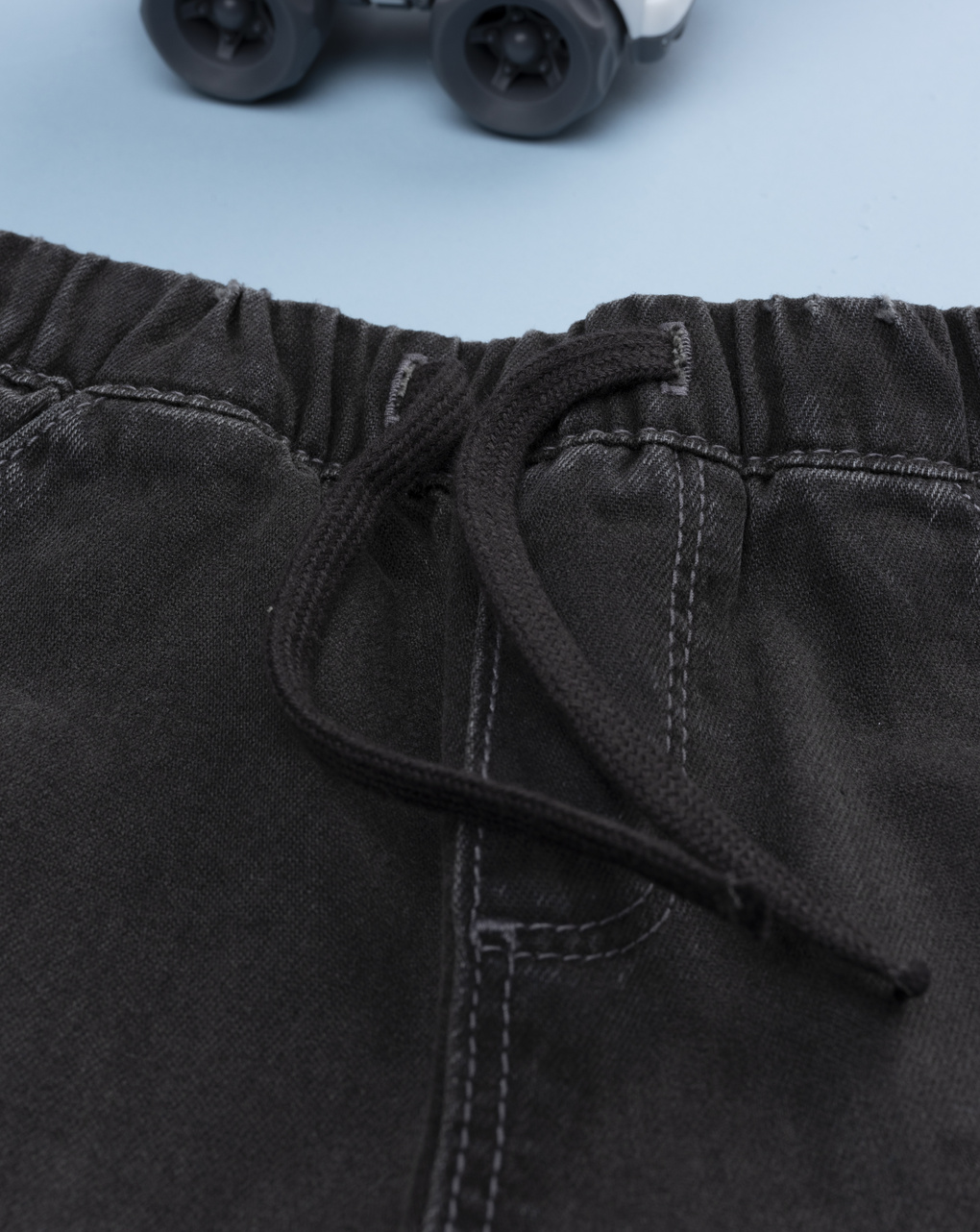 Pantalone denim bimbo grigio