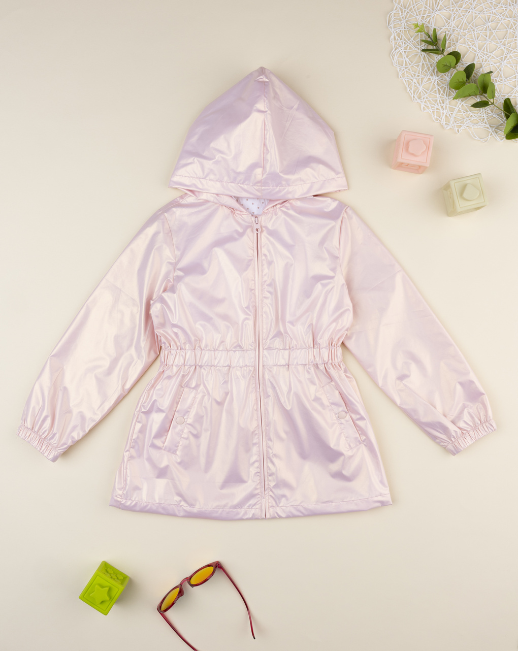 Giacca A Vento Bambina Rosa Impermeabile Leggera Con Pannelli A Contrasto - A2Z 4 Kids®
