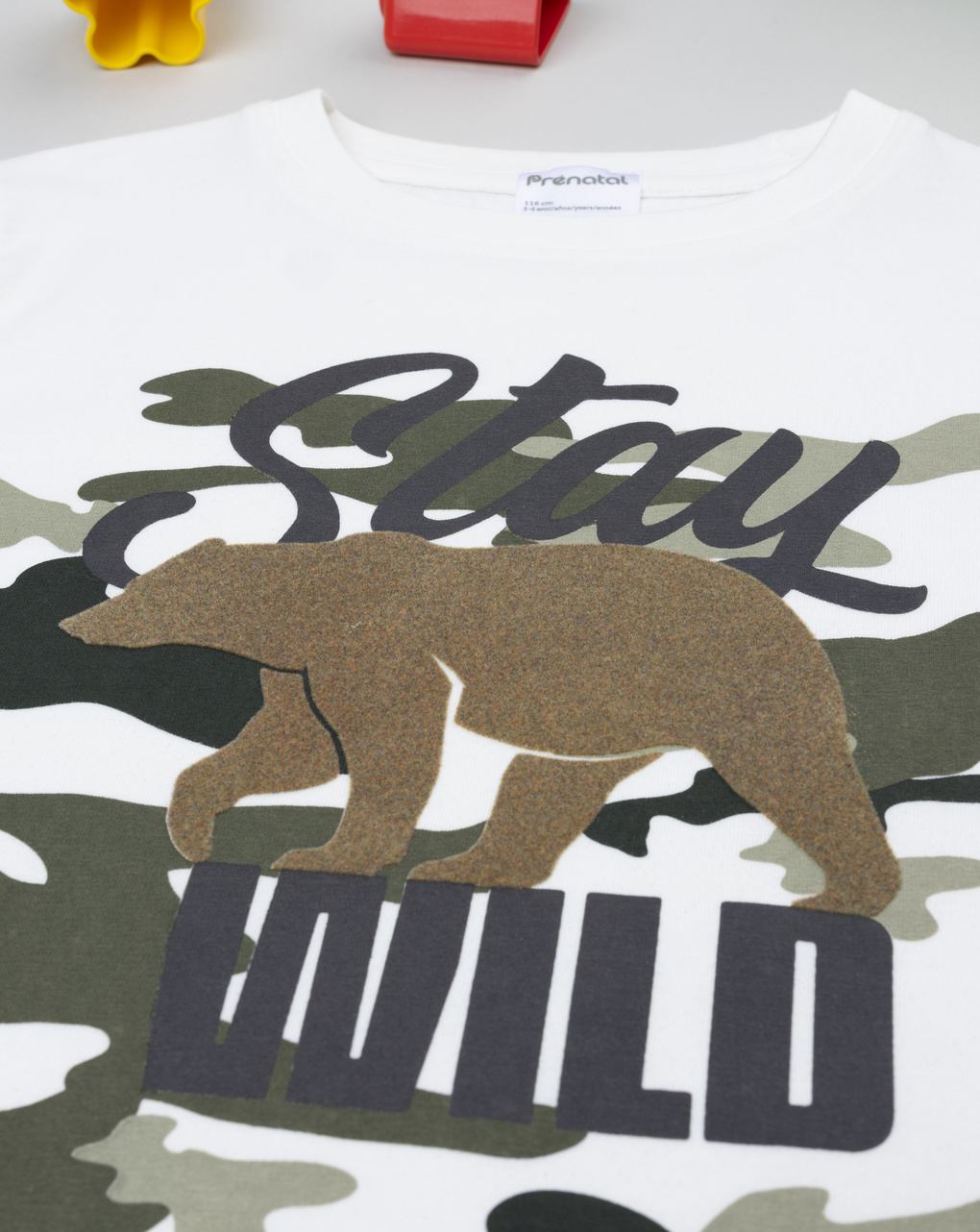 T-shirt bambino panna stampa