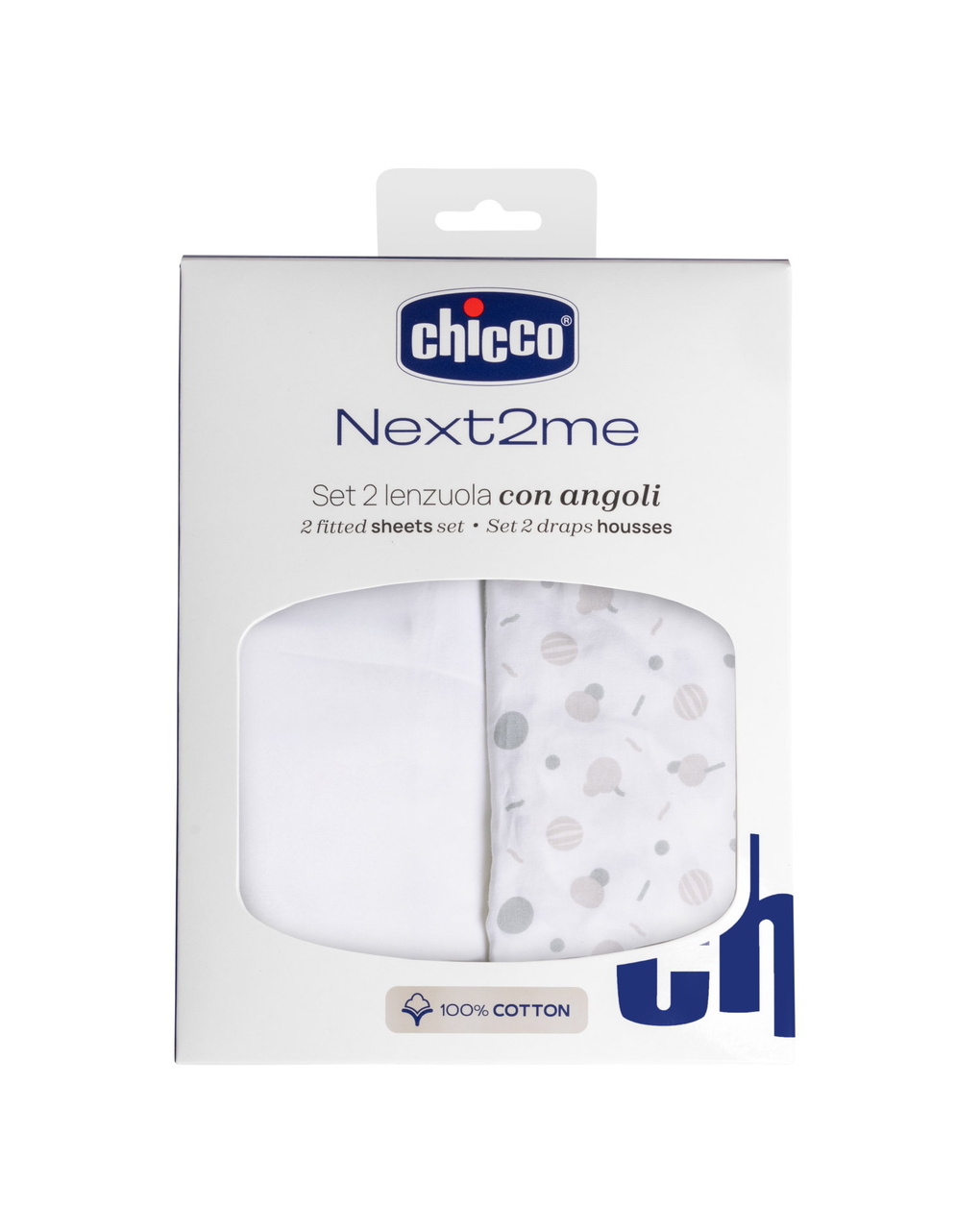 Set lenzuola cotone next2me  confetti - chicco