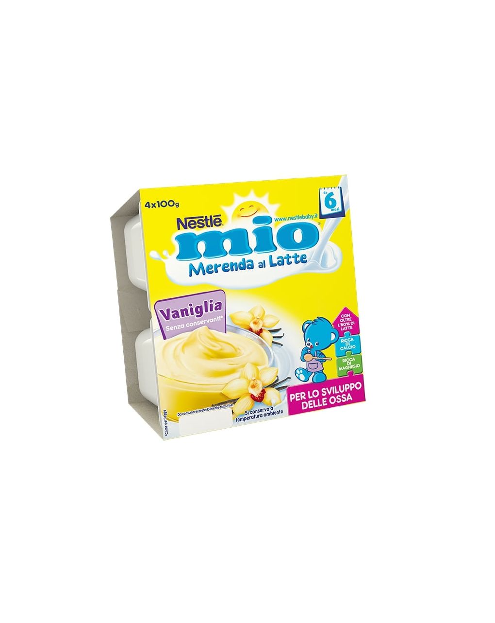 Merenda al latte vaniglia mio 4x100g - nestlè