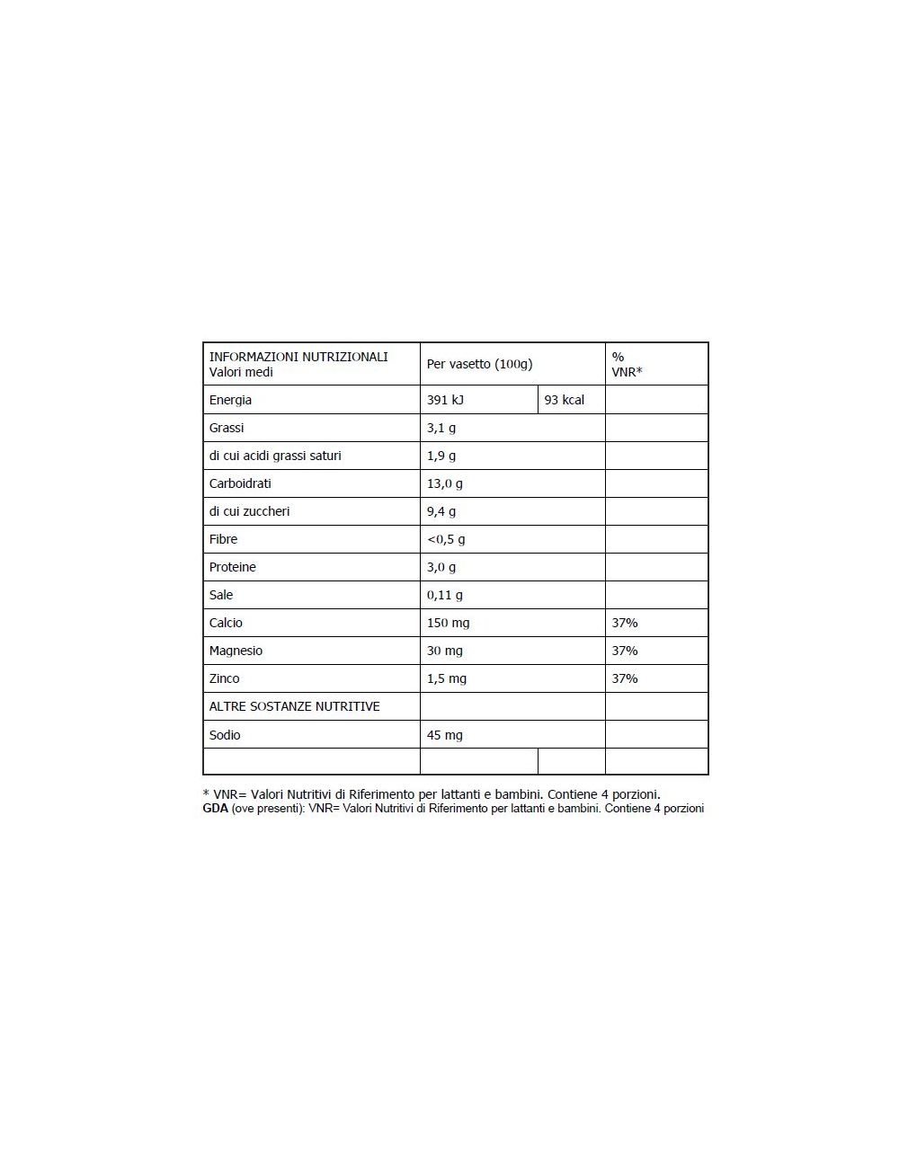 Merenda al latte vaniglia mio 4x100g - nestlè