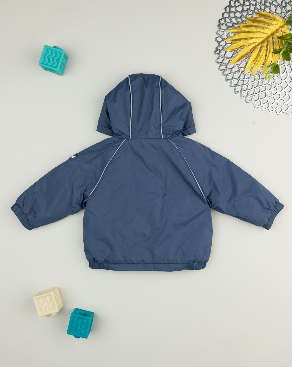Giubbino bimbo blu materiale riciclato