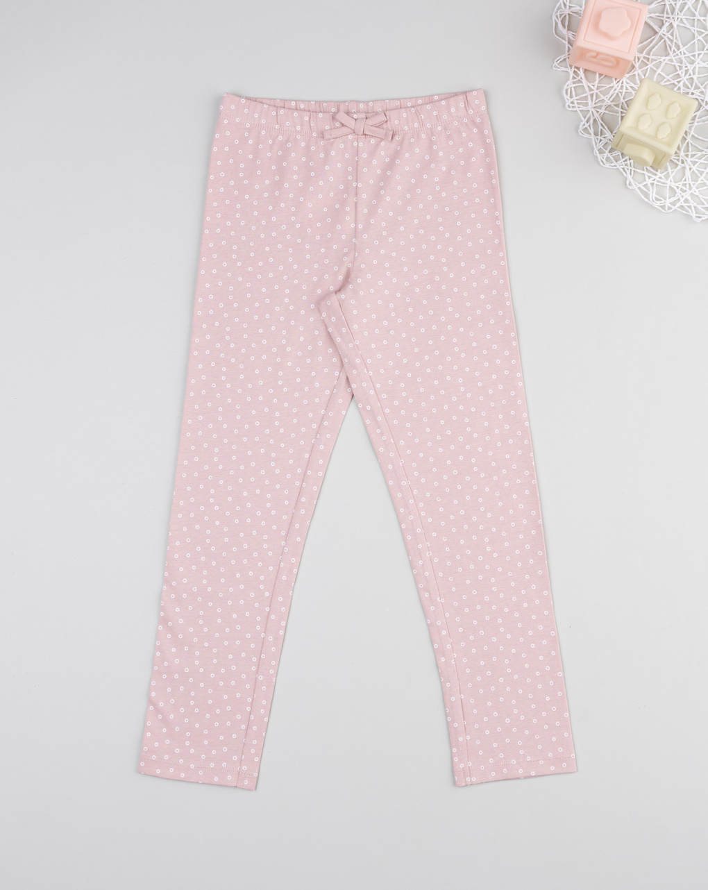Legging bambina rosa fiori allover
