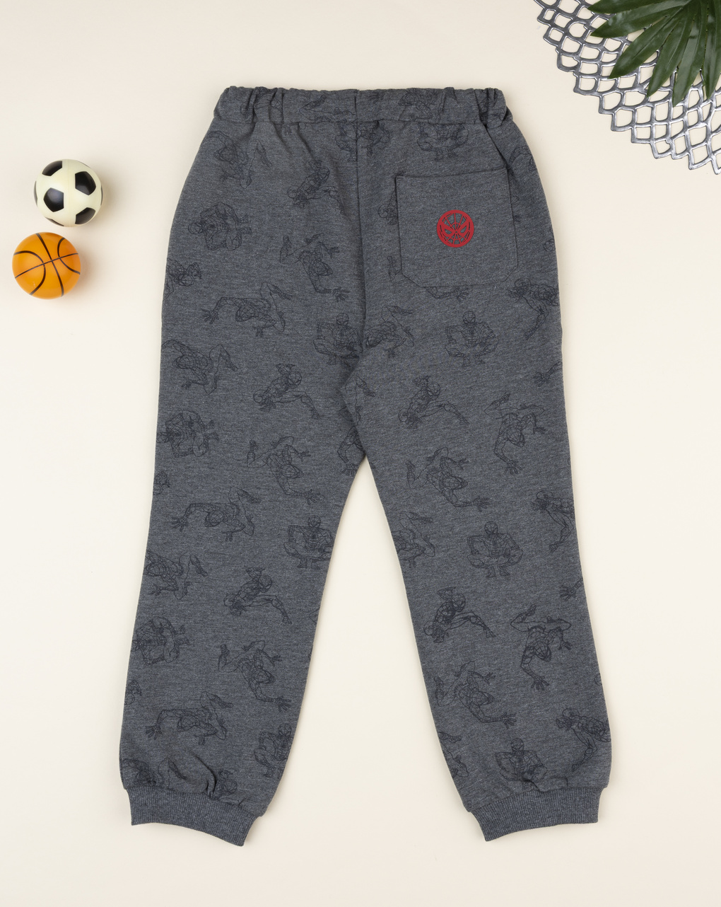 Pantalone bimbo grigio spiderman
