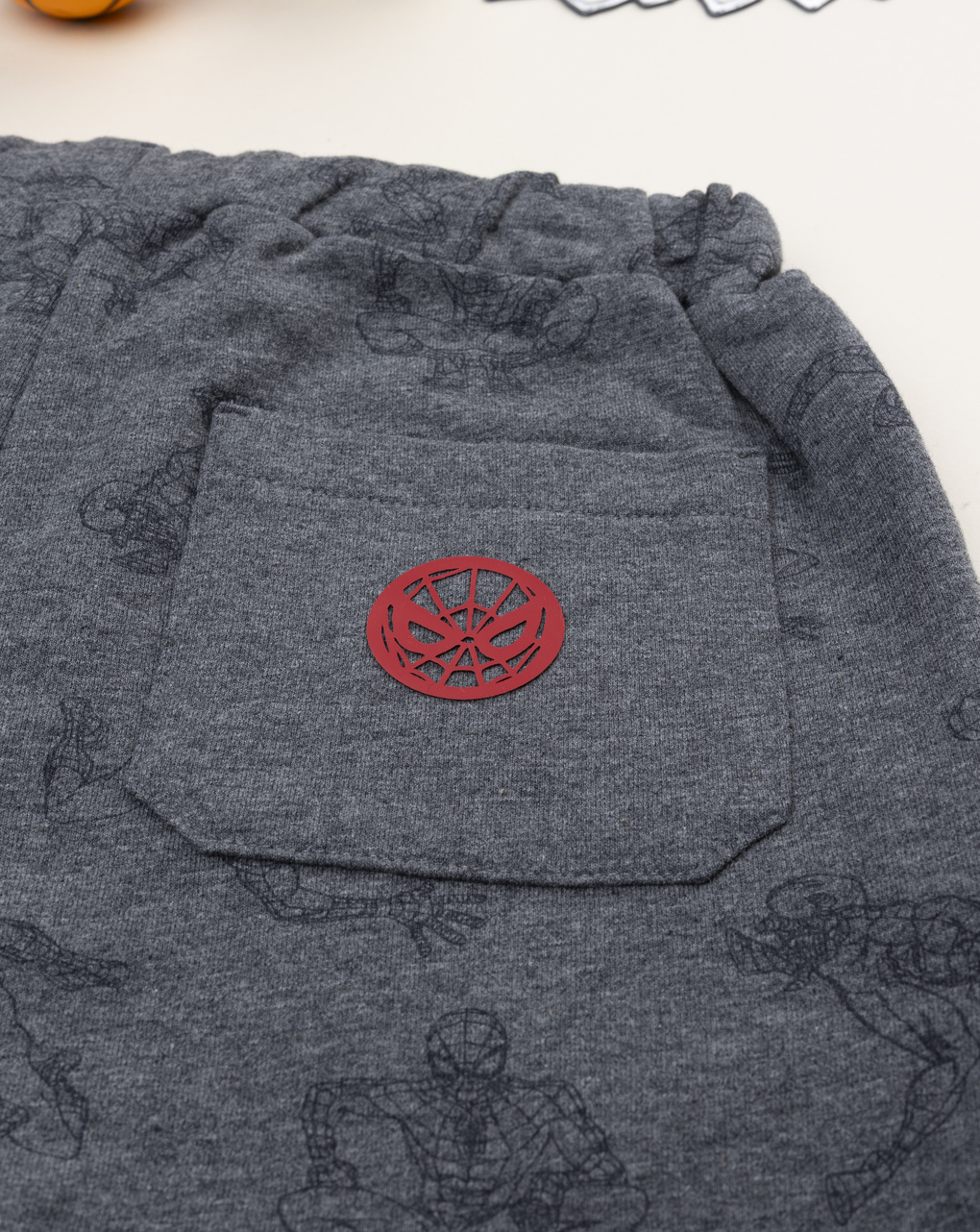 Pantalone bimbo grigio spiderman