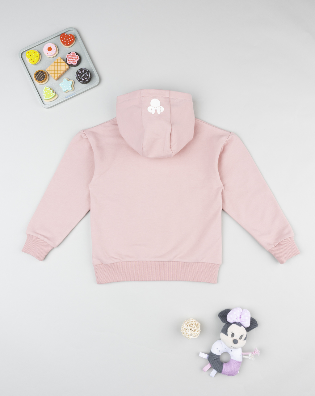 Felpa con cappuccio bambina rosa minnie