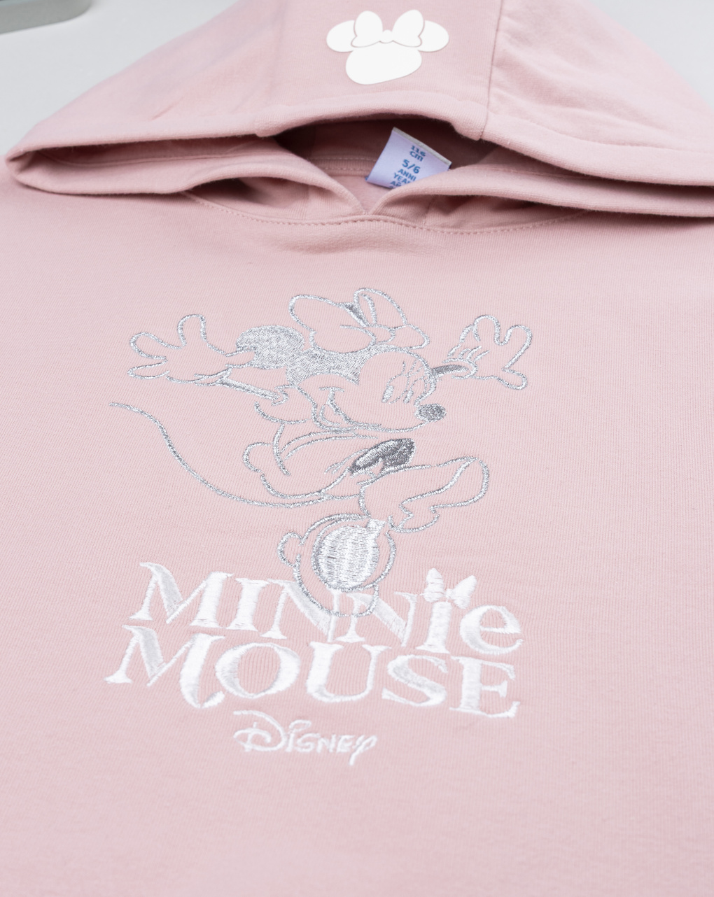 Felpa con cappuccio bambina rosa minnie