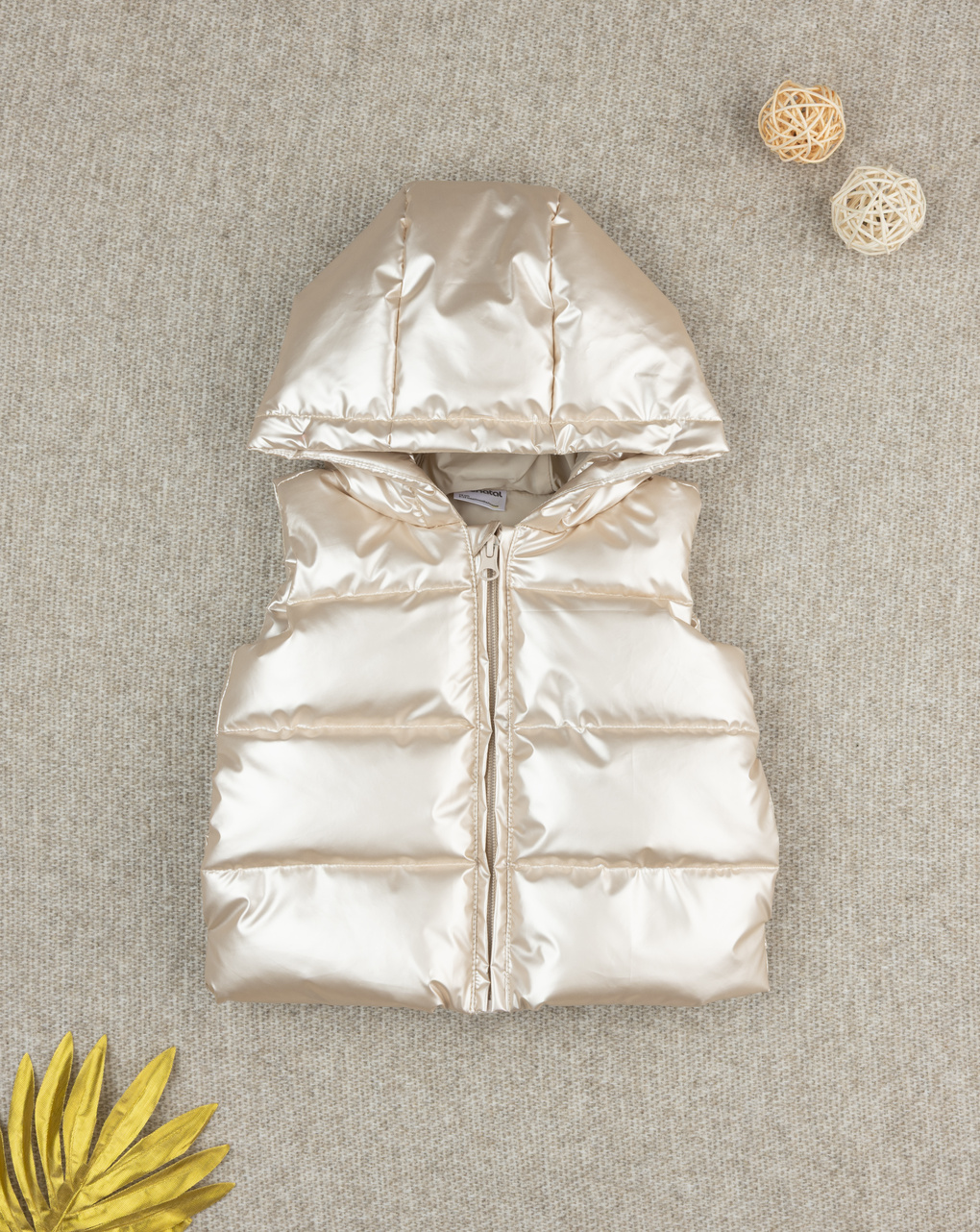 Gilet imbottito bimba oro