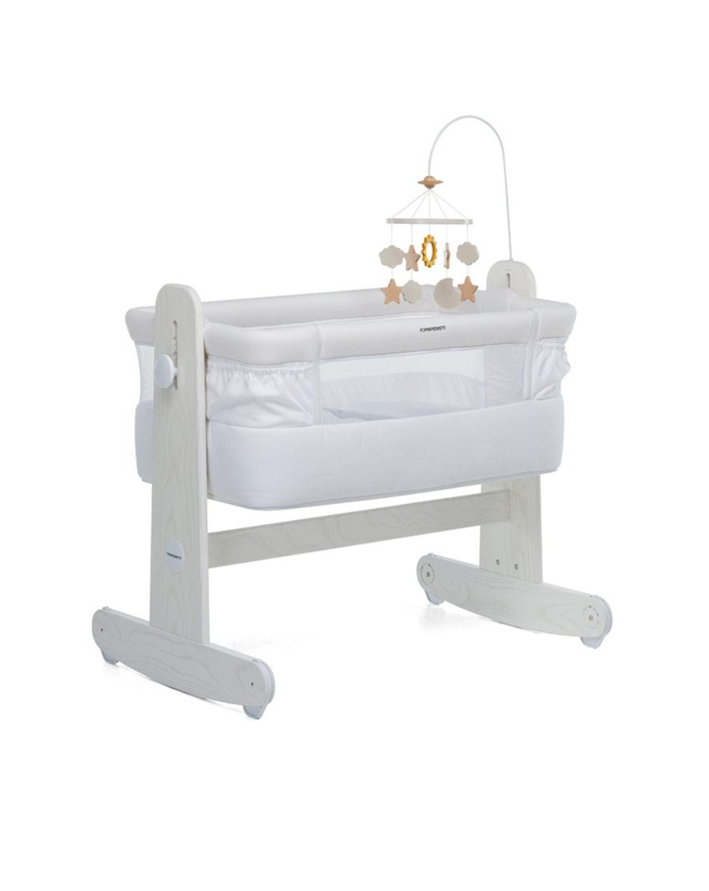 Culla mamma&me c/materasso e giostrina sbiancato - foppapedretti