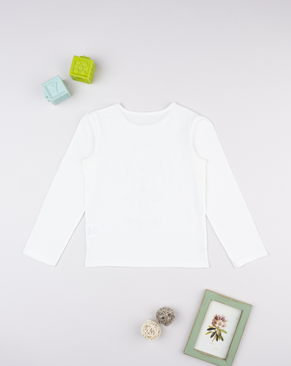 T-shirt bimba bianca stampa "chic girl"