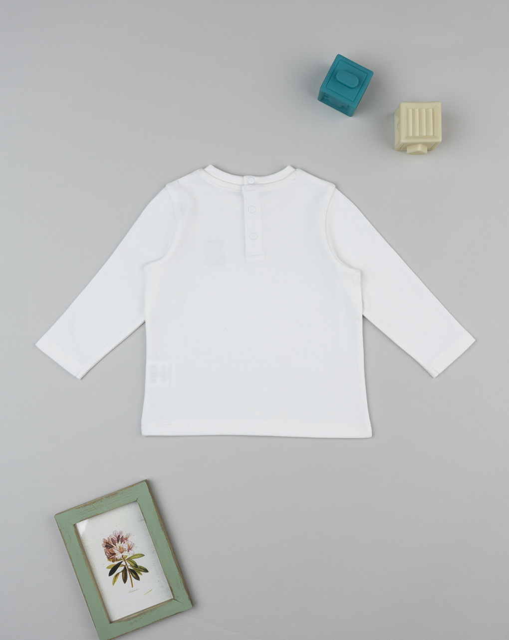 T-shirt bimbo bianca stampa orsetto