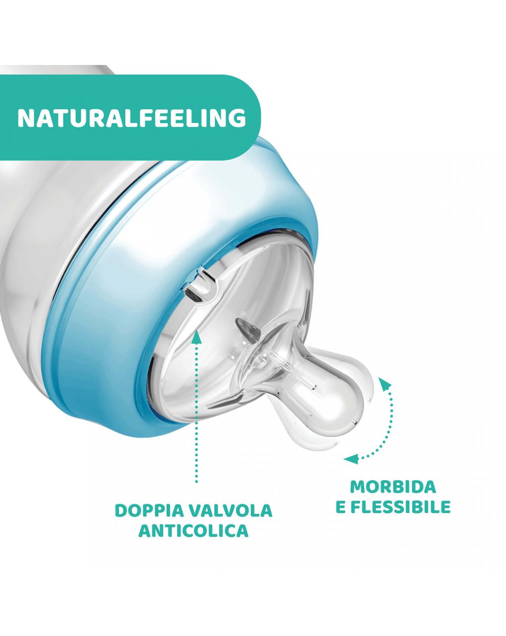 Biberon naturalfeeling bimbo, 6m+, 330 ml, flusso veloce - chicco