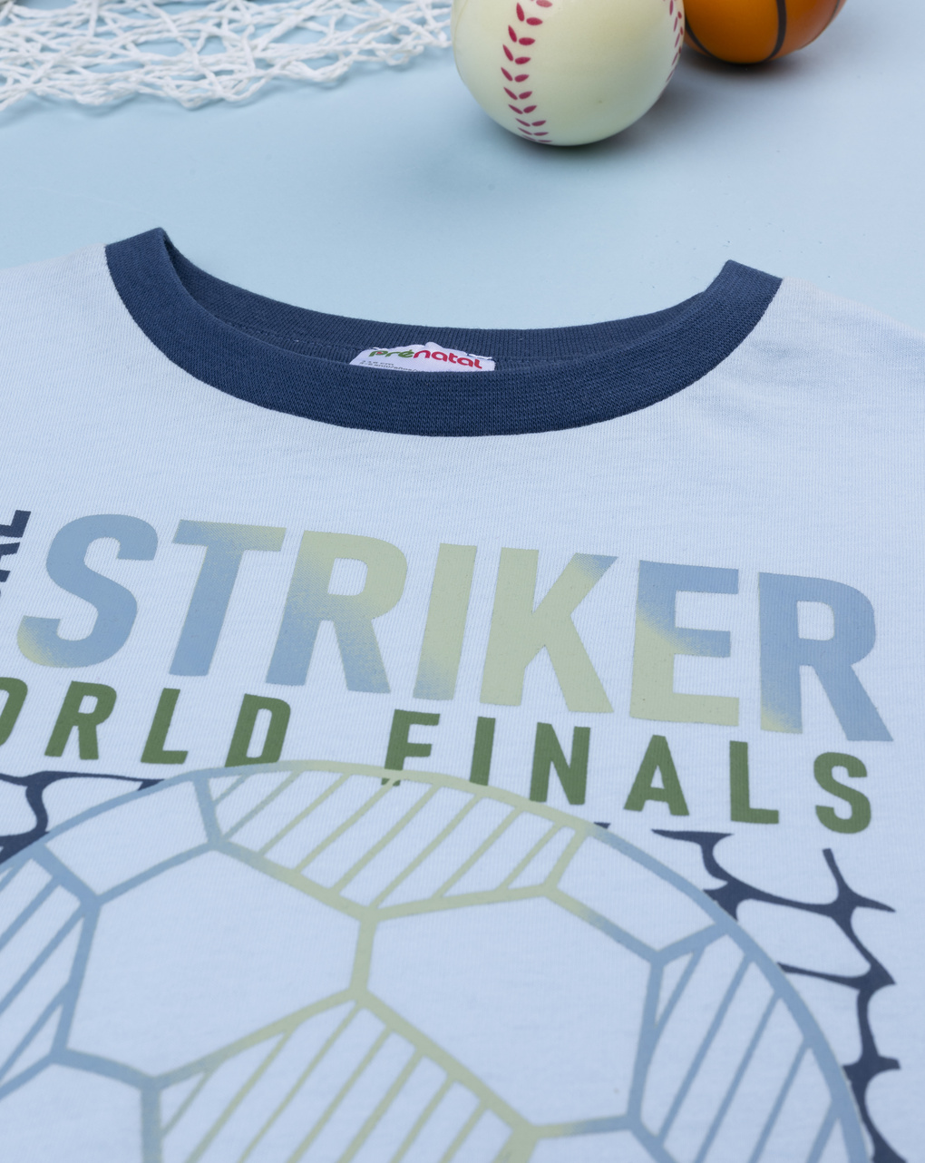 Pigiama bambinoo 2 pezzi blu/grigio soccer