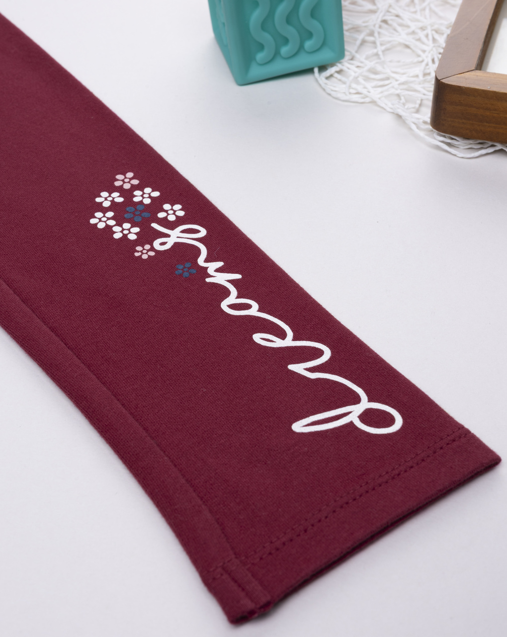 Legging felpati bimba bordeaux