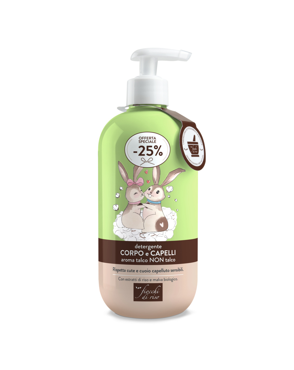 Detergente corpo e capelli talco special 400ml - fiocchi di riso