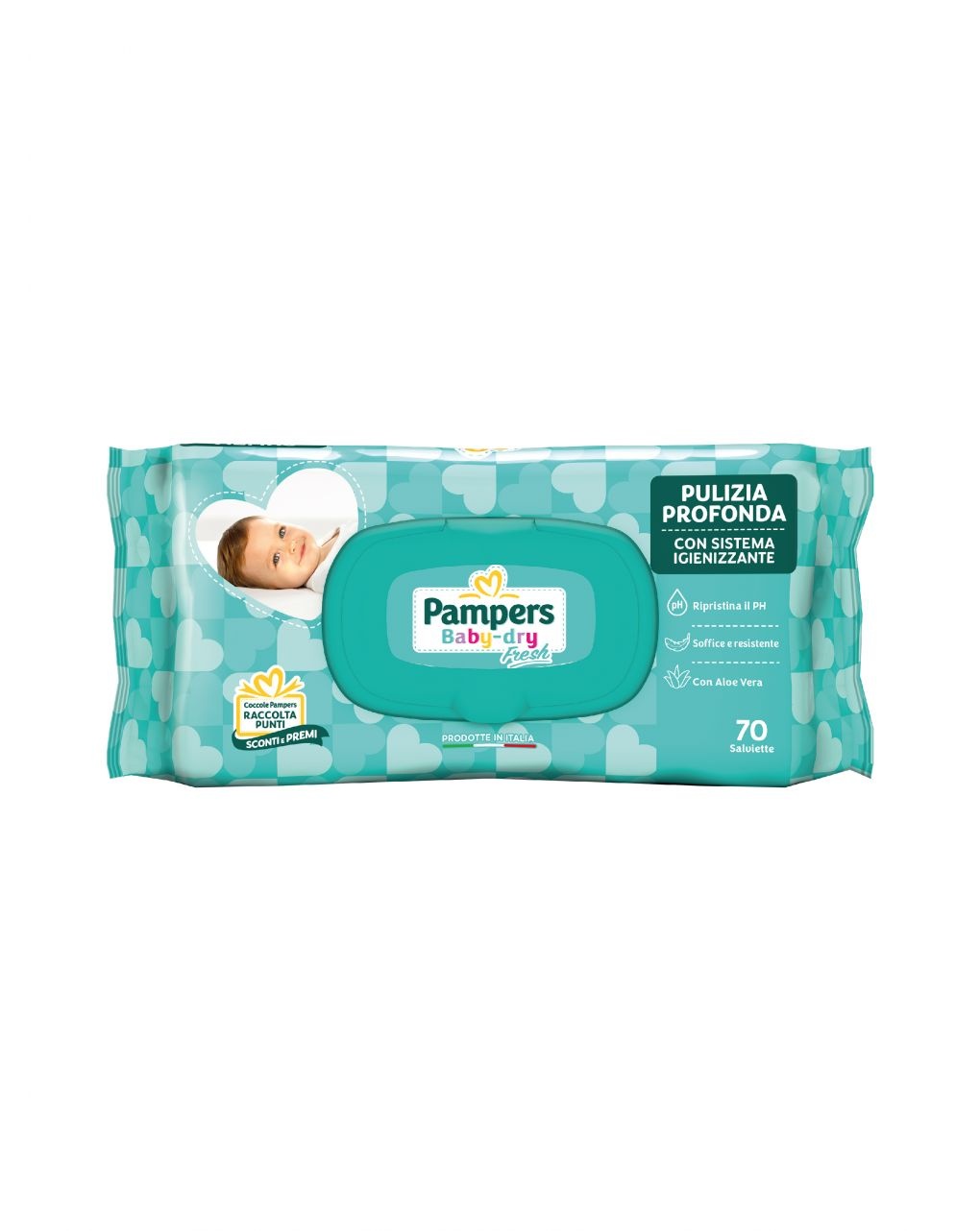 Salviettine baby fresh nuova trama  soft clean x70 - pampers