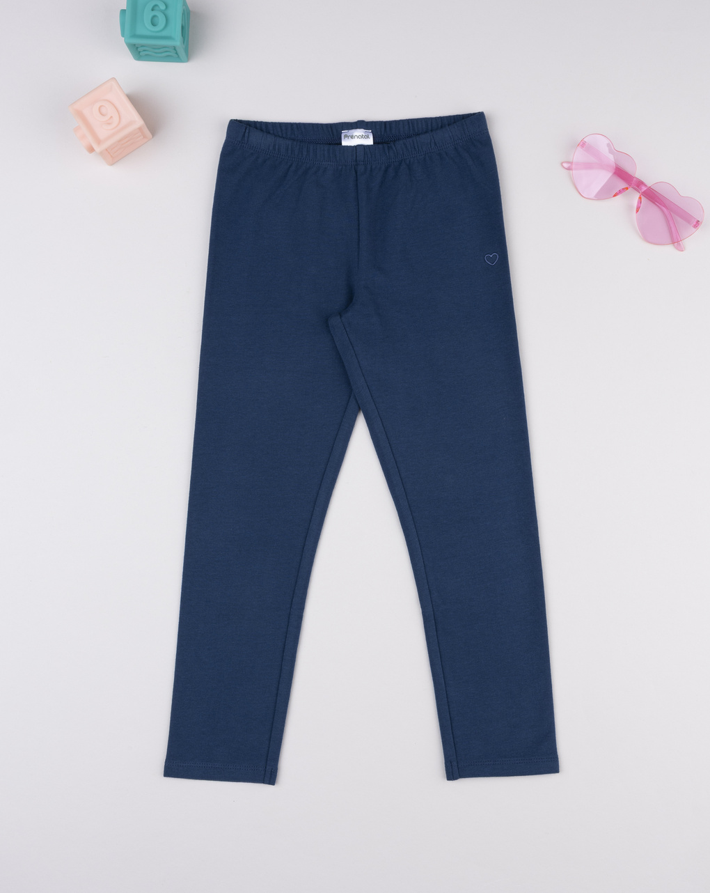 Legging garzato bimba blu
