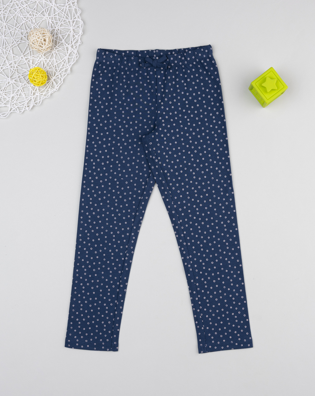 Legging bimba blu con allover