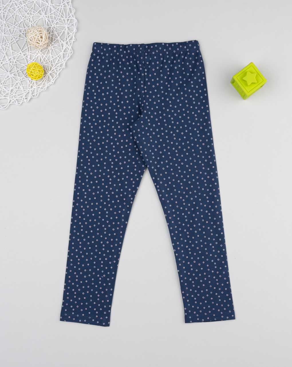 Legging bimba blu con allover