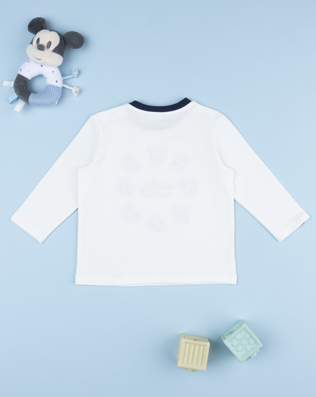 T-shirt bimbo bianca mickey mouse