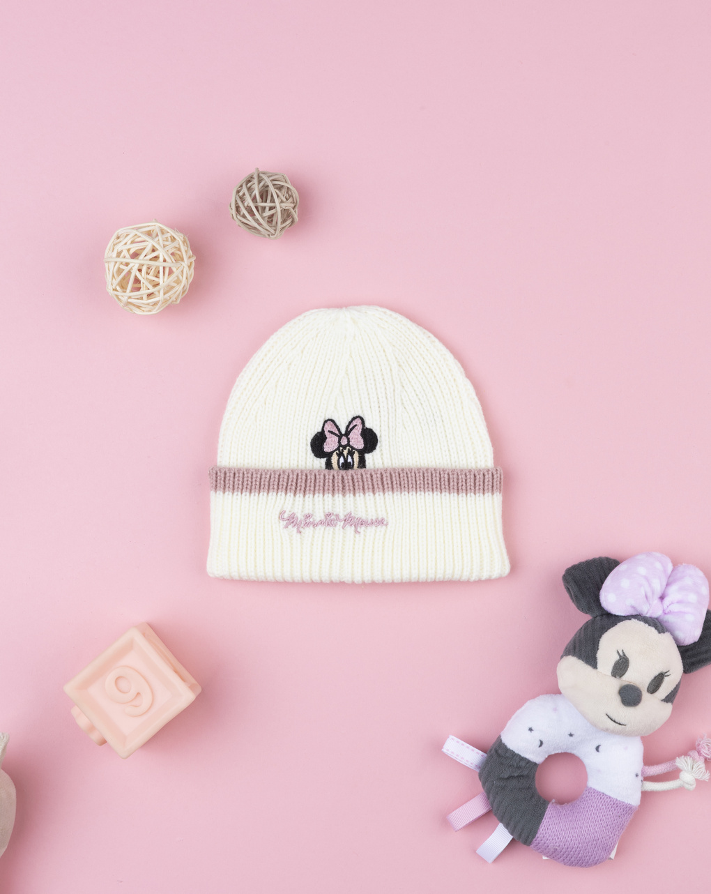 Berretto bimba panna disney minnie