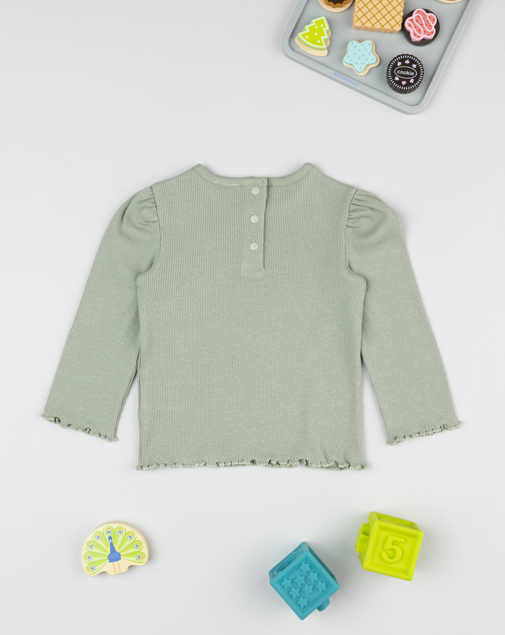 T-shirt bimba verde costina