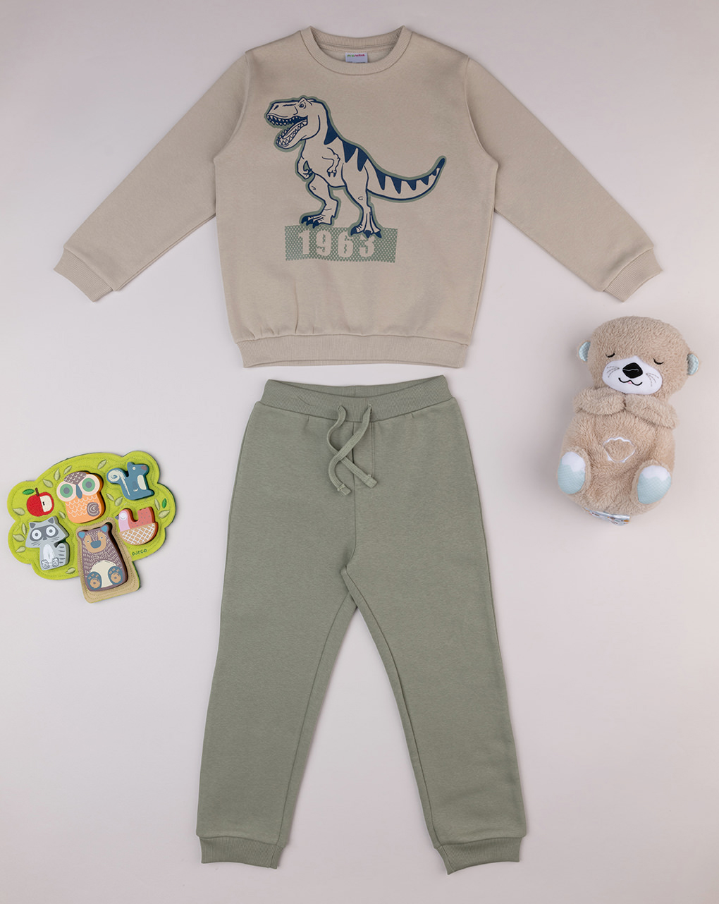 Completo jogging bimbo verde