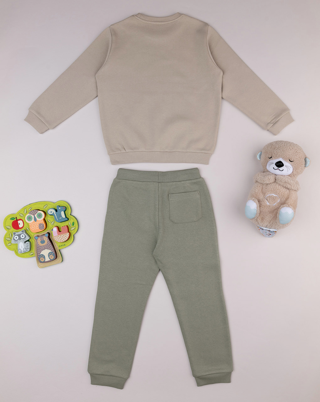 Completo jogging bimbo verde