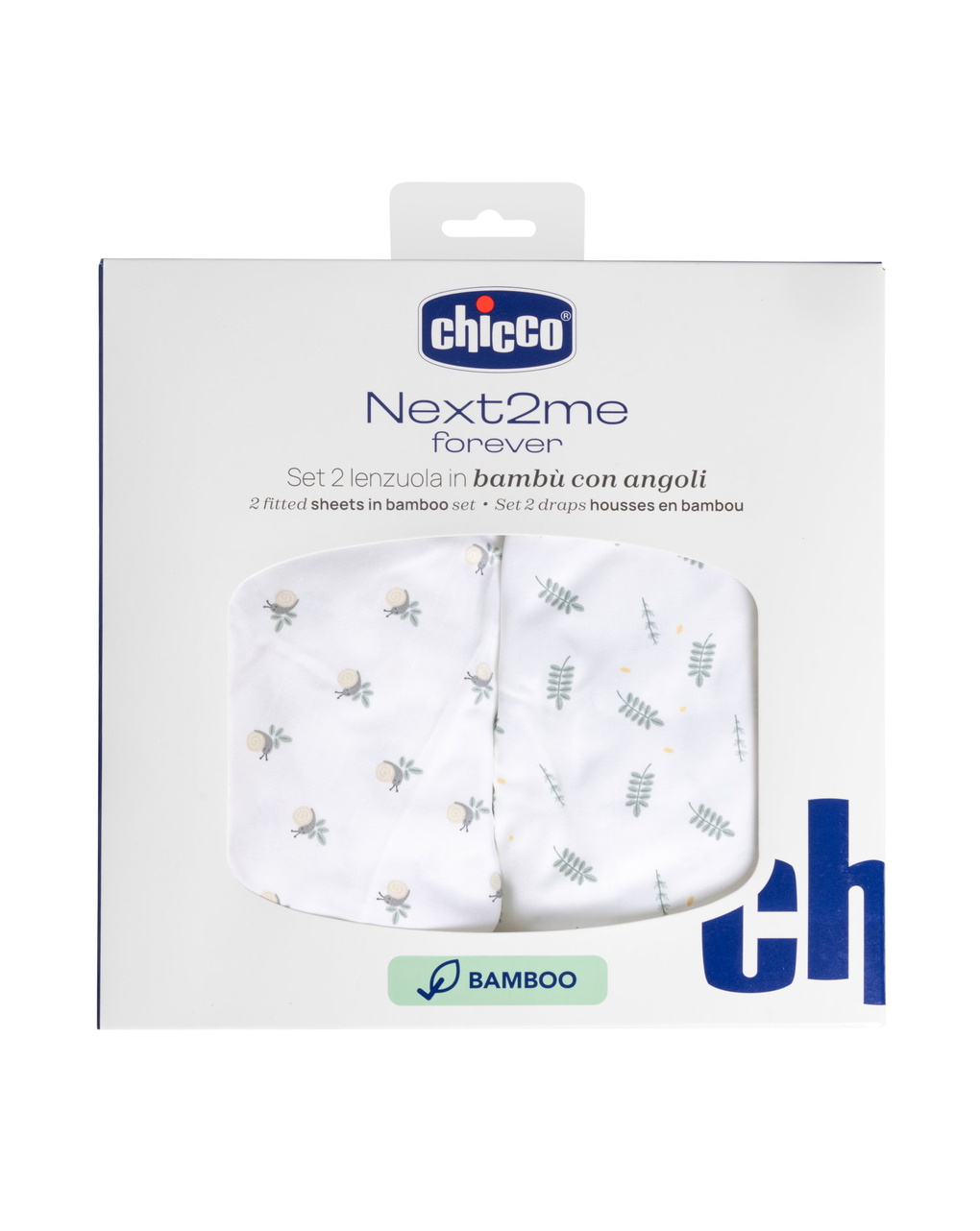 Set lenzuola bambu next2me  greenery - chicco