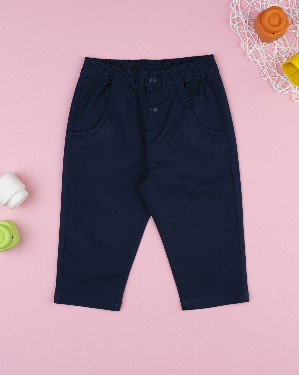 Pantalone twill bimbo blu