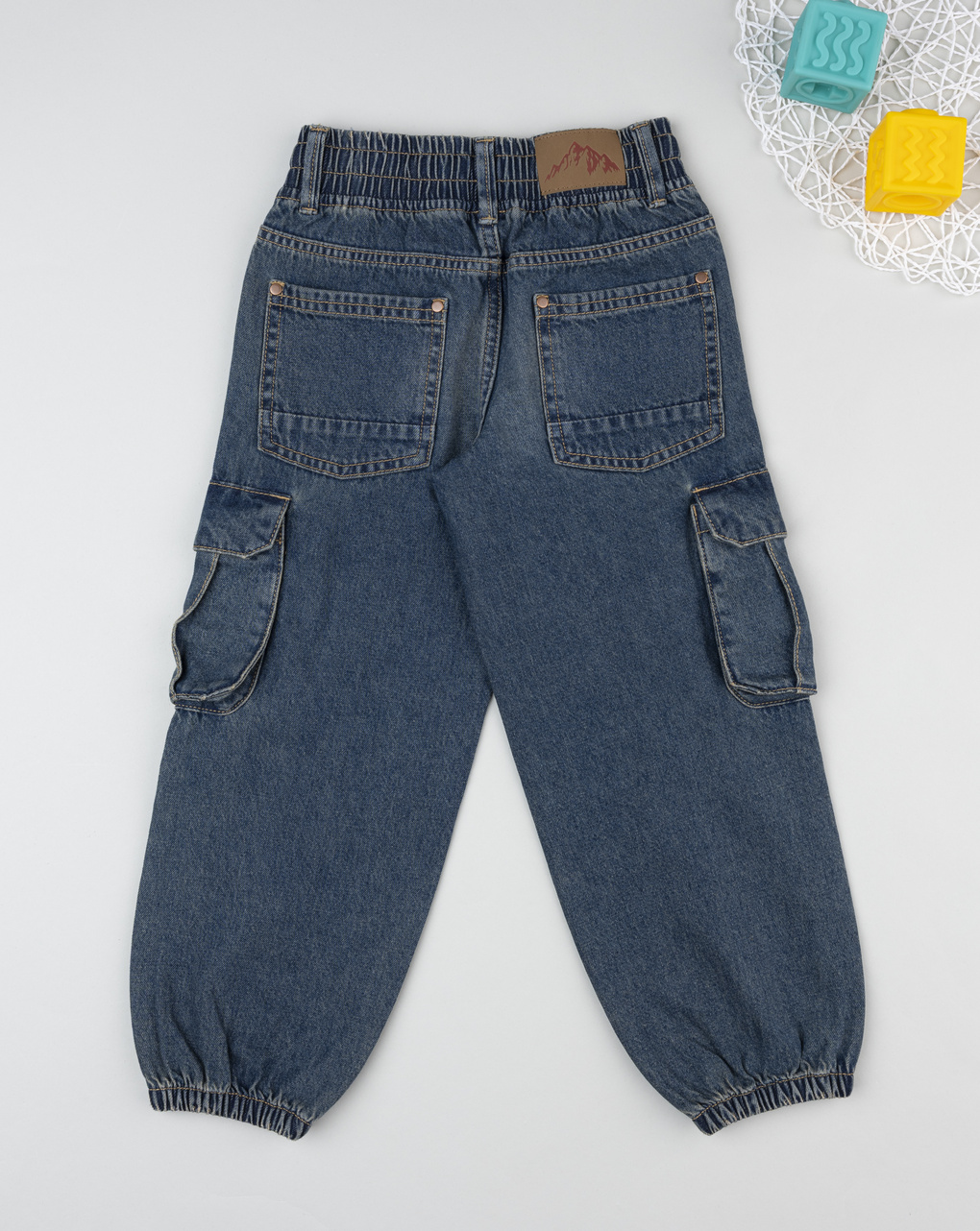 Pantaloni cargo bambino in denim