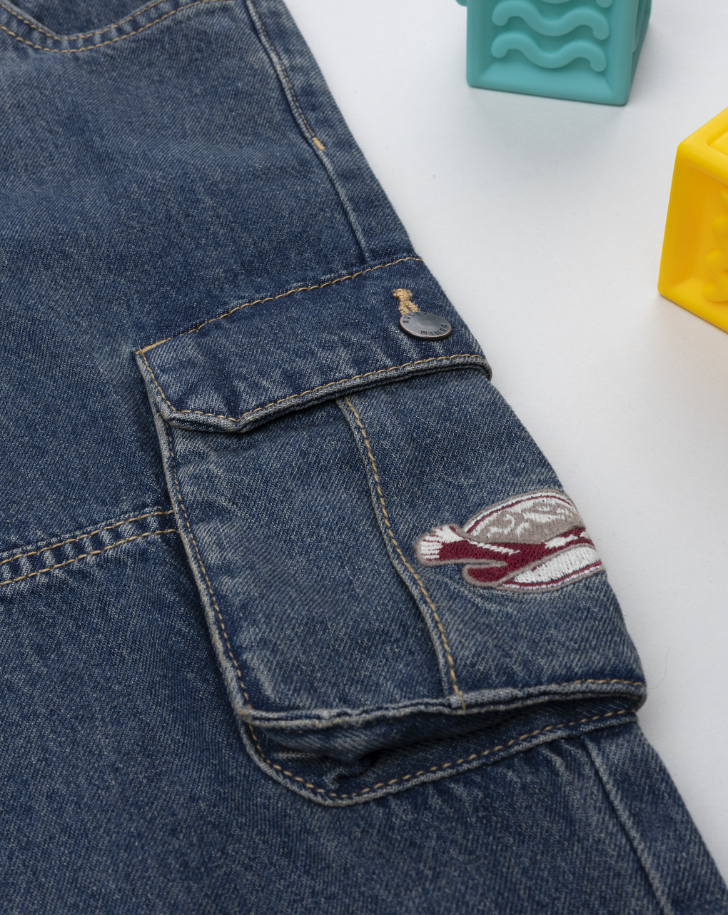 Pantaloni cargo bambino in denim