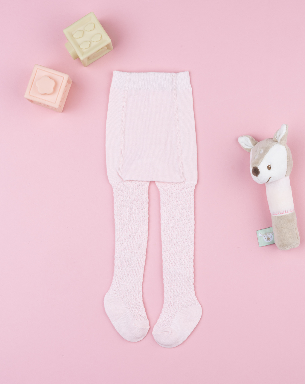 Collant neonata rosa con fiocchetto