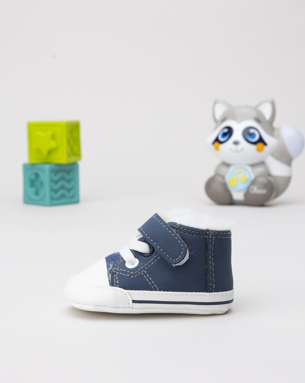 Scarpine denim blu neonato