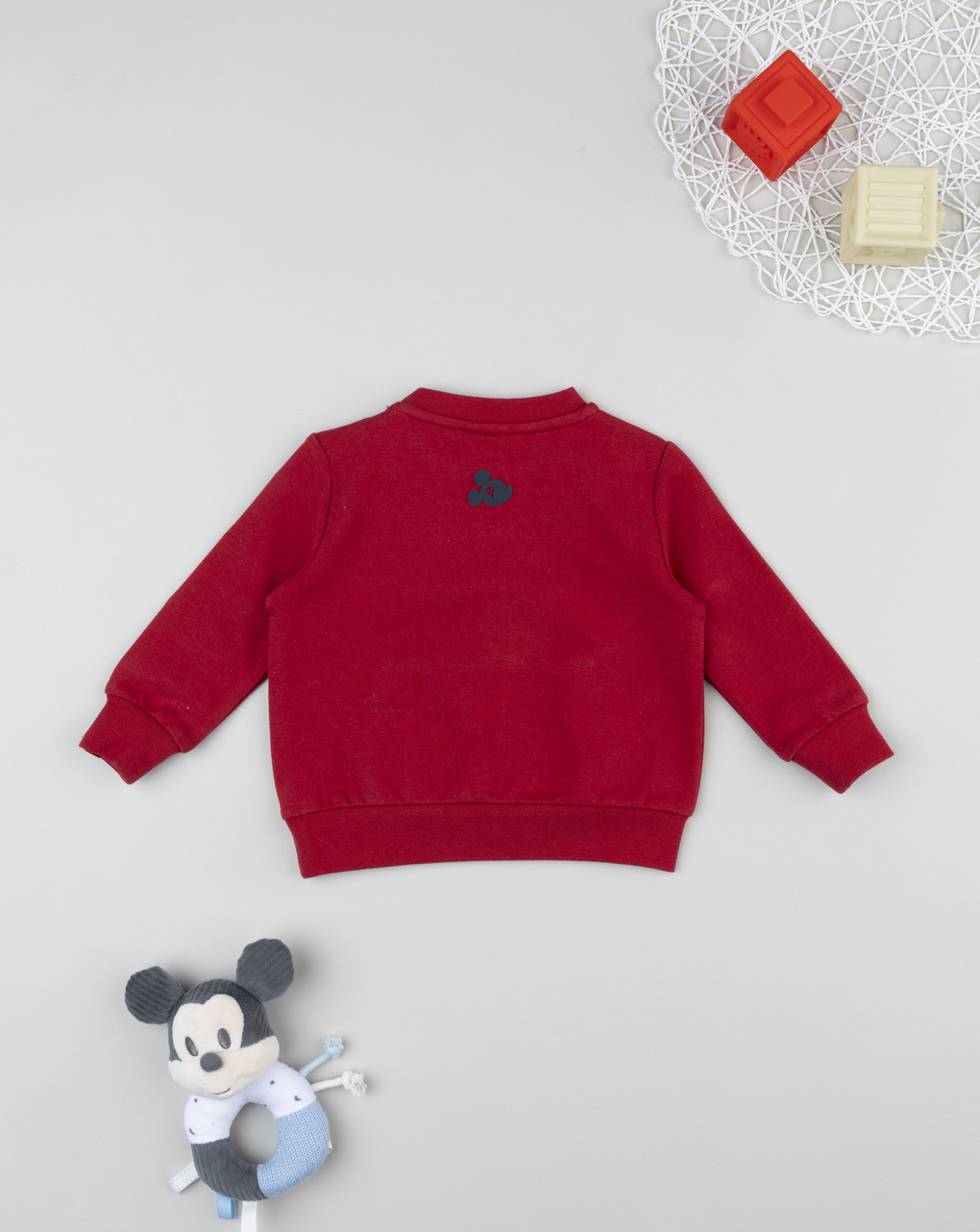 Felpa bordeaux bimbo topolino con tasca