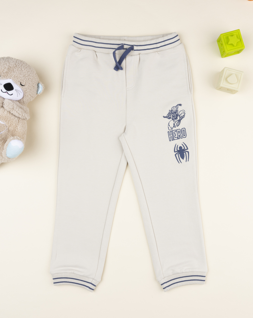 Pantalone bimbo beige spiderman