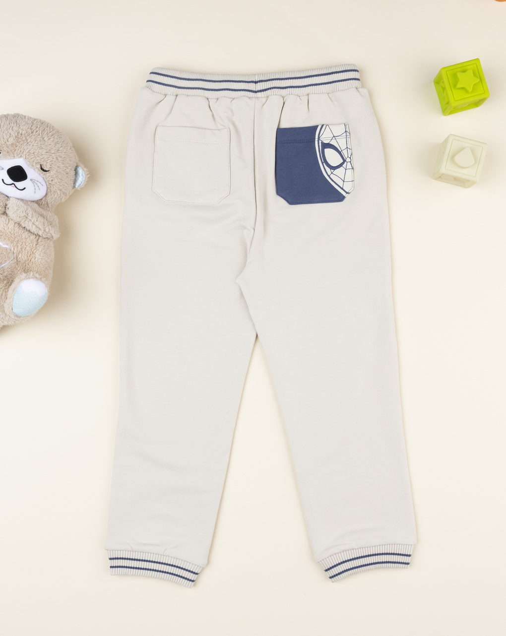 Pantalone bimbo beige spiderman