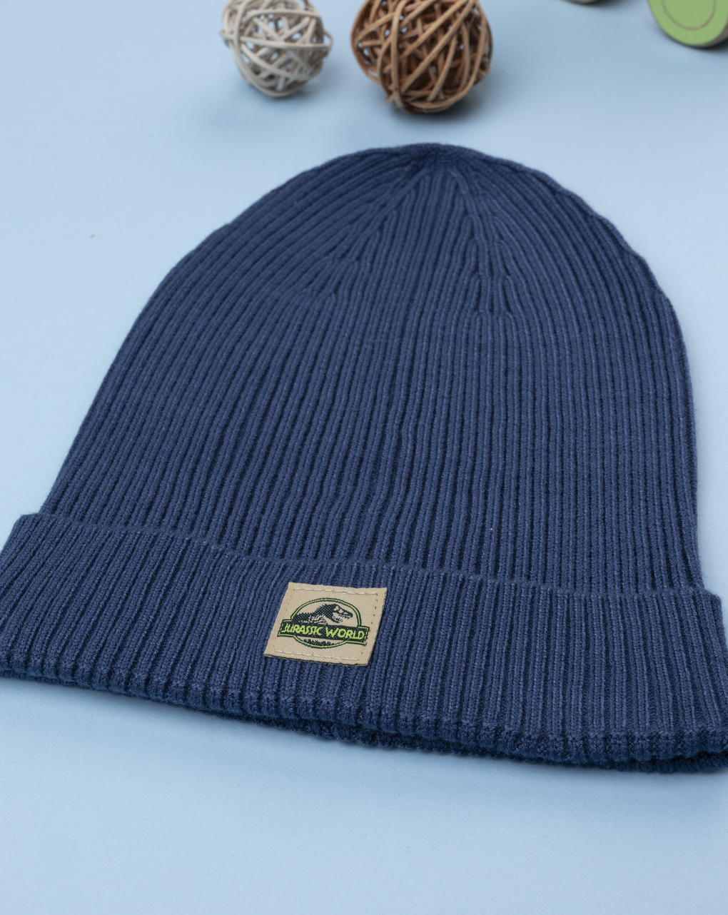 Berretto bambino blu jurassic word