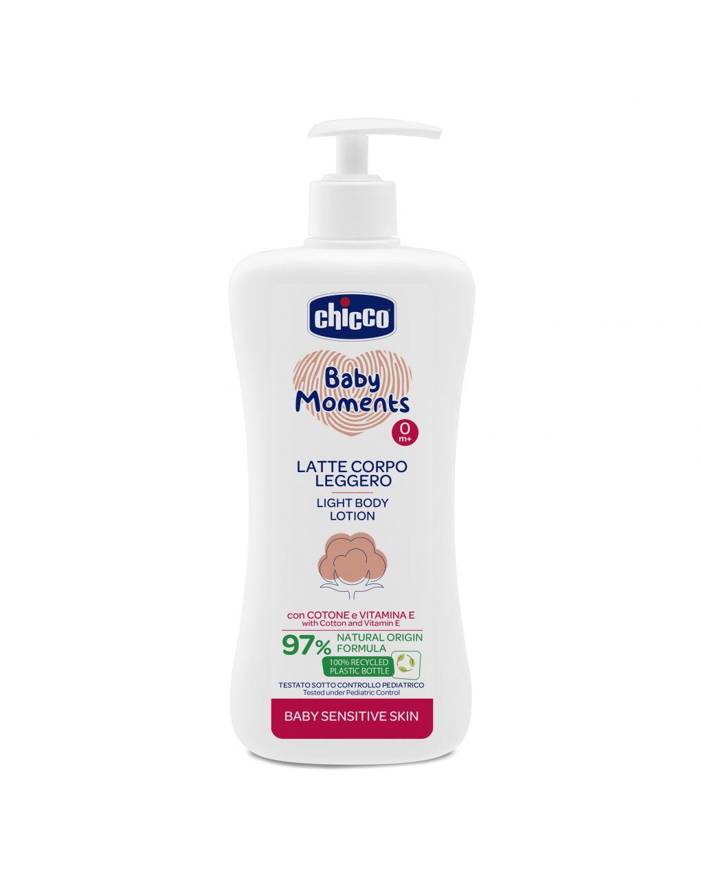 Latte corpo baby moments sensitive skin  500ml  - chicco