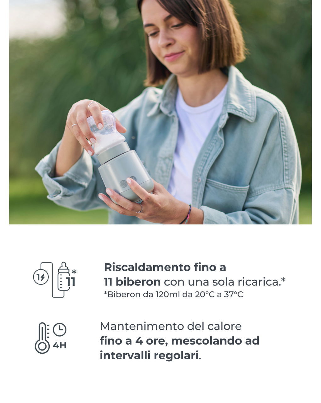 Scaldabiberon portatile mix70 universale con funzione di mescolamento 1164 - nuvita