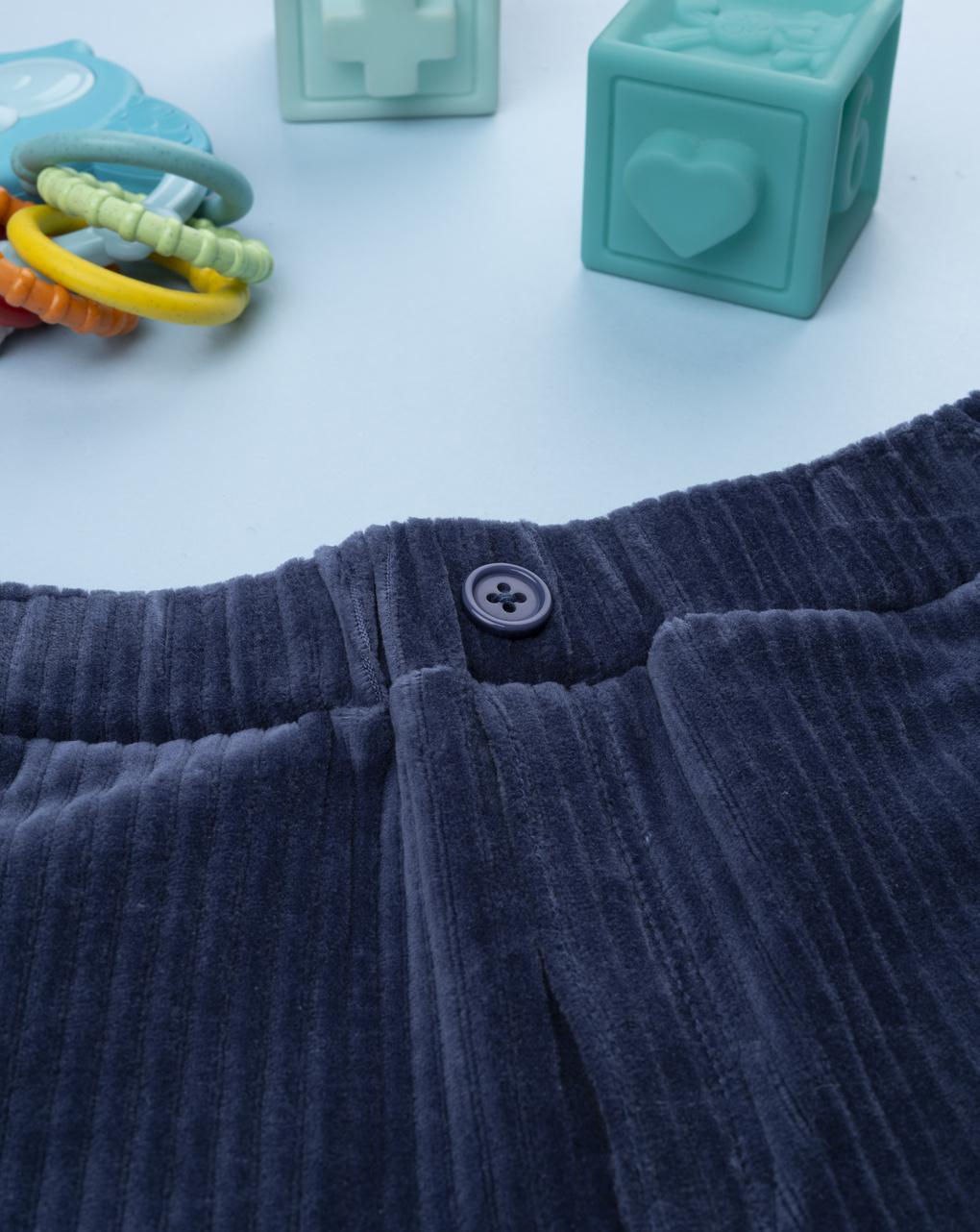 Pantalone velluto blu bimbo