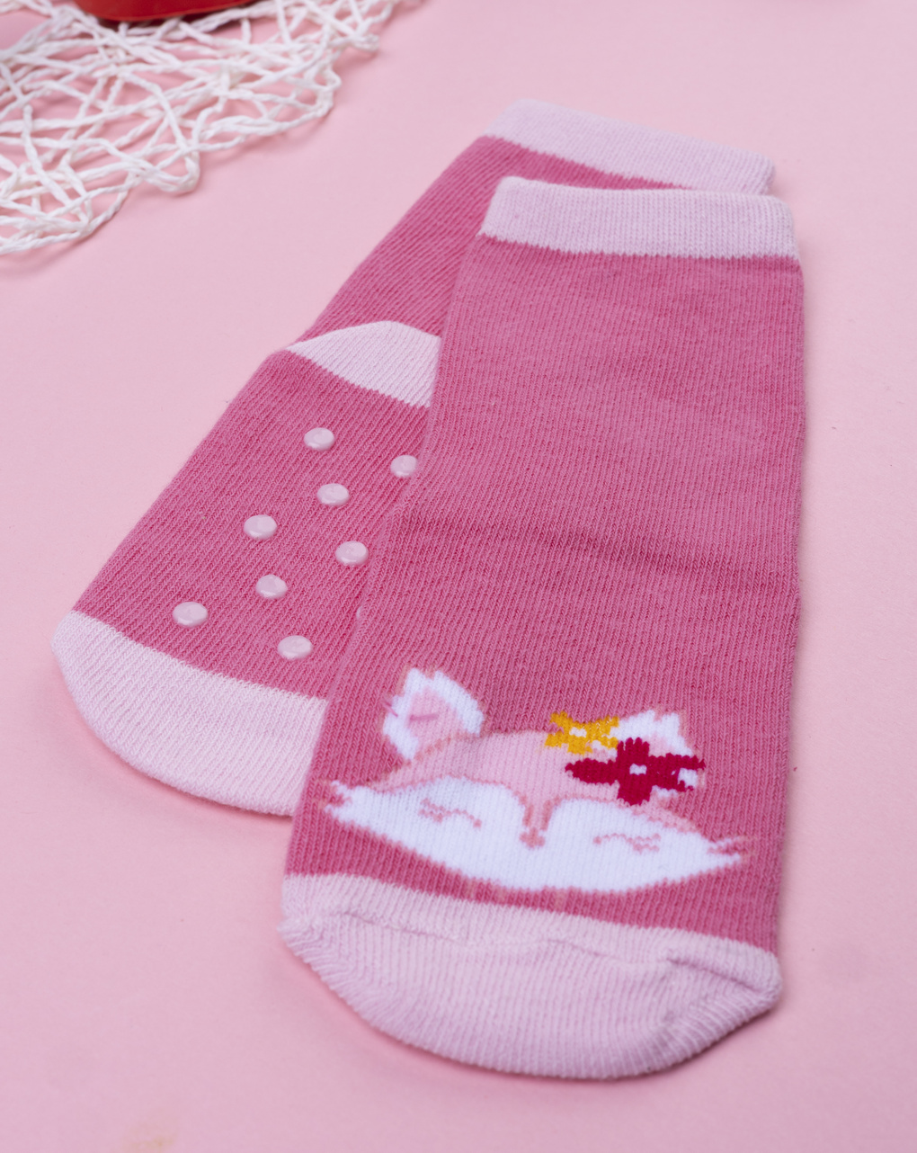 Antiscivolo  fucsia bambina volpina