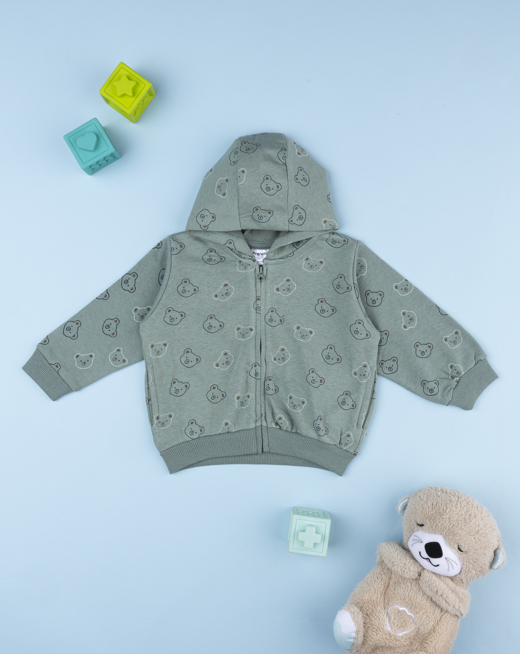 Felpa bimbo verde con allover