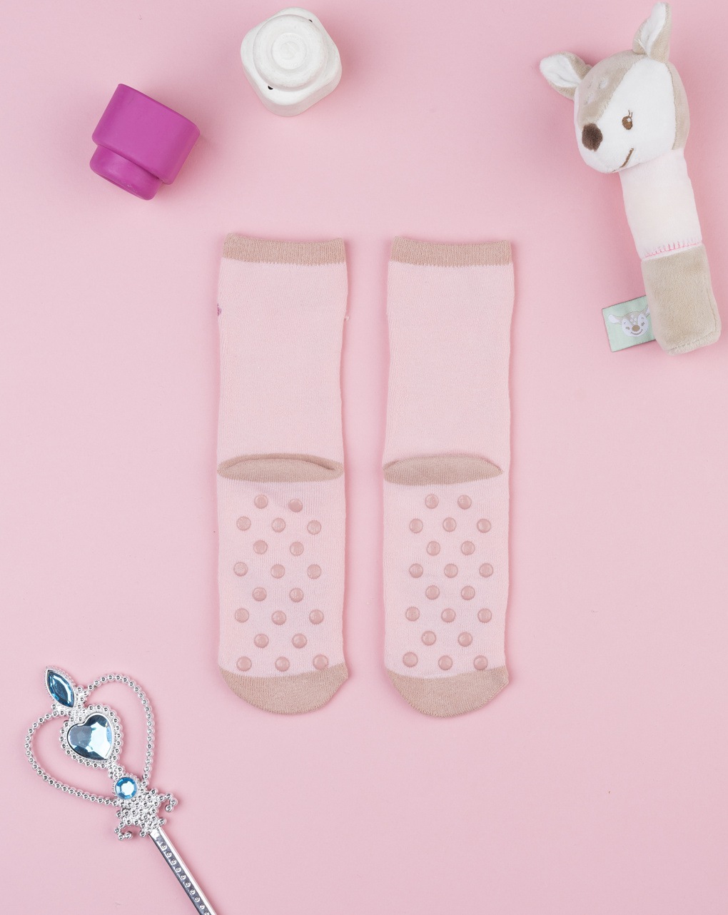 Antiscivolo bambina coniglietto rosa