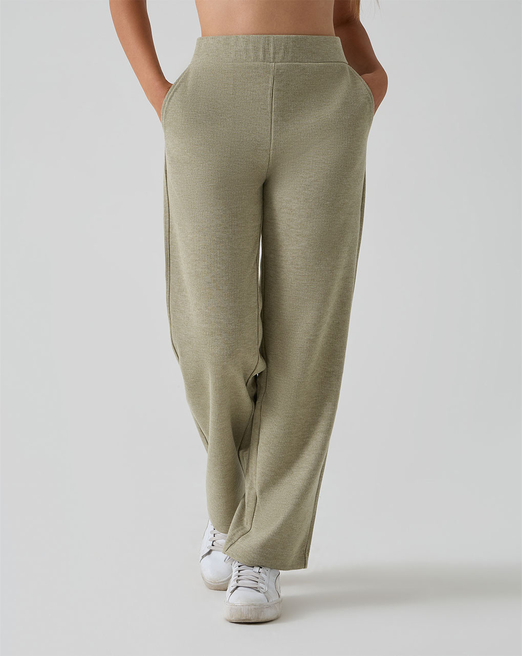 Pantapalazzo premaman fake tricot verde